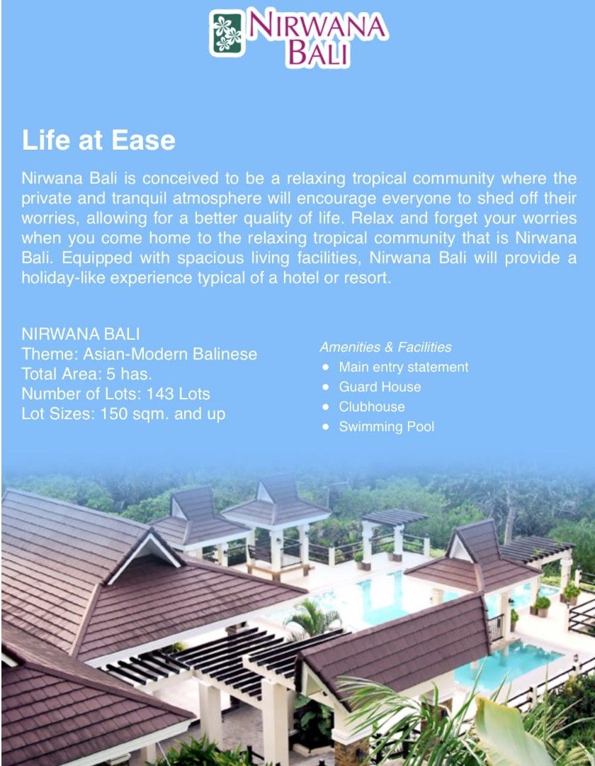 326 Sqm Lot For Sale Nirwana Bali South Forbes near Chiang Kai Shek