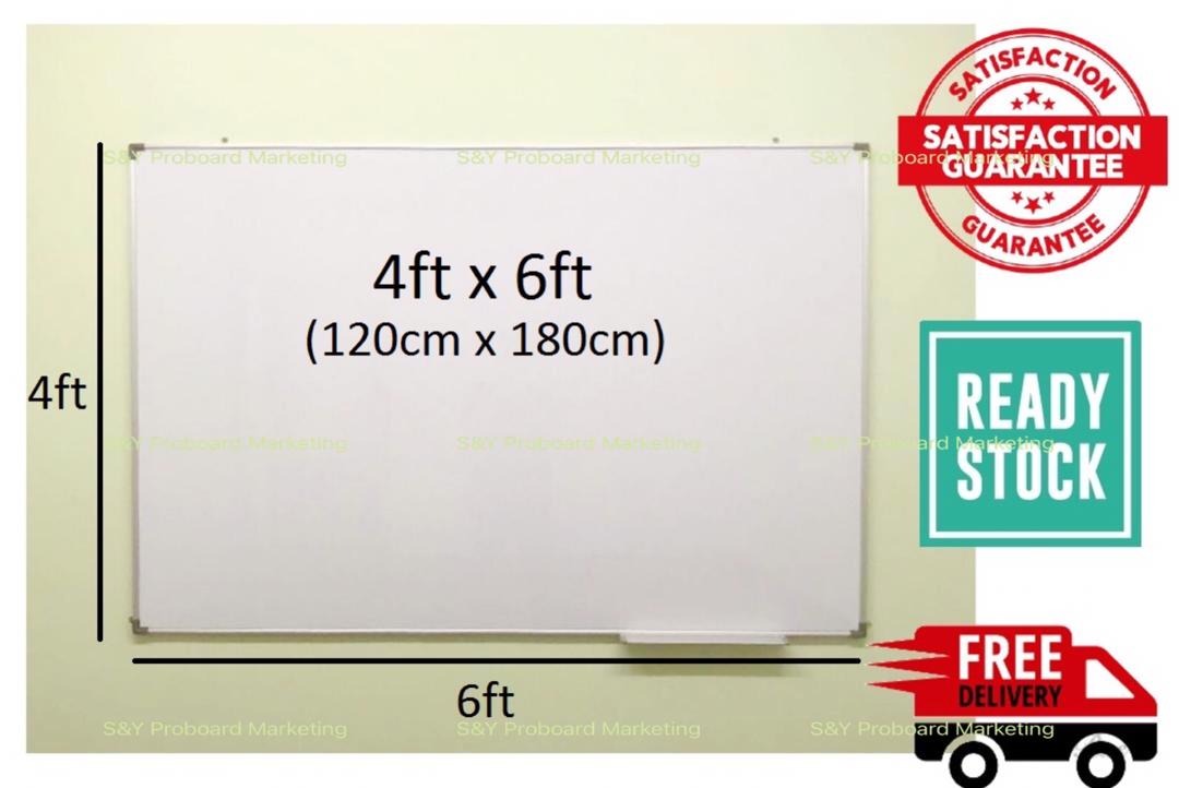 4x6 White Board Size Whiteboard, Hobbies & Toys, Stationery