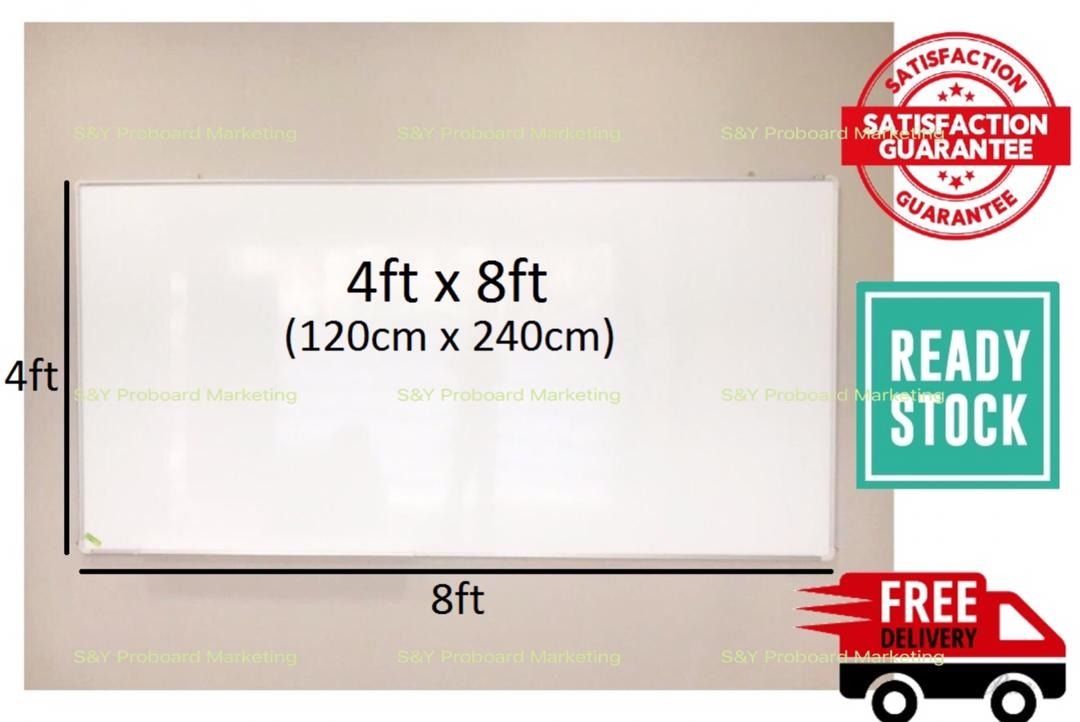 4x8 White Board Size Whiteboard, Hobbies & Toys, Stationery & Craft, Stationery