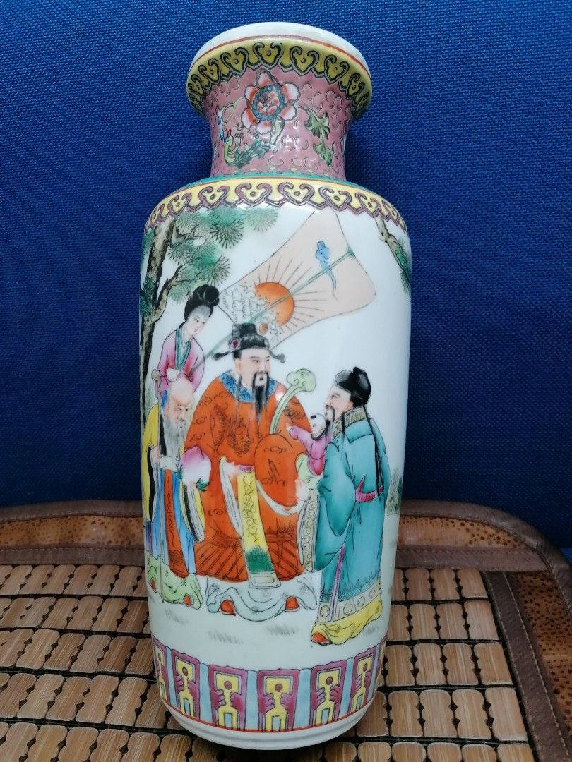魅力的な価格 中国美術 骨董（大清 年代品 龍鳳呈祥 帽筒陶器 大清同治年製 工芸品