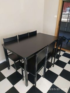 6 Dining chair and table set available