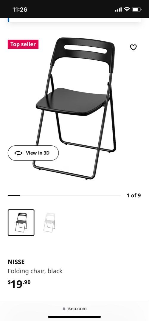 8 Ikea black chairs, Furniture & Home Living, Furniture, Chairs on