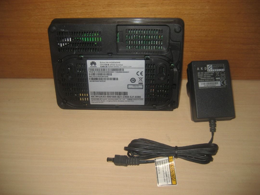 🌟🌟🌟 💯%原裝 HUAWEI 華為 EchoLife HG8040H5 光纖數據機 WiFi Router 連 【原裝】火牛 💥 適合還機 ...