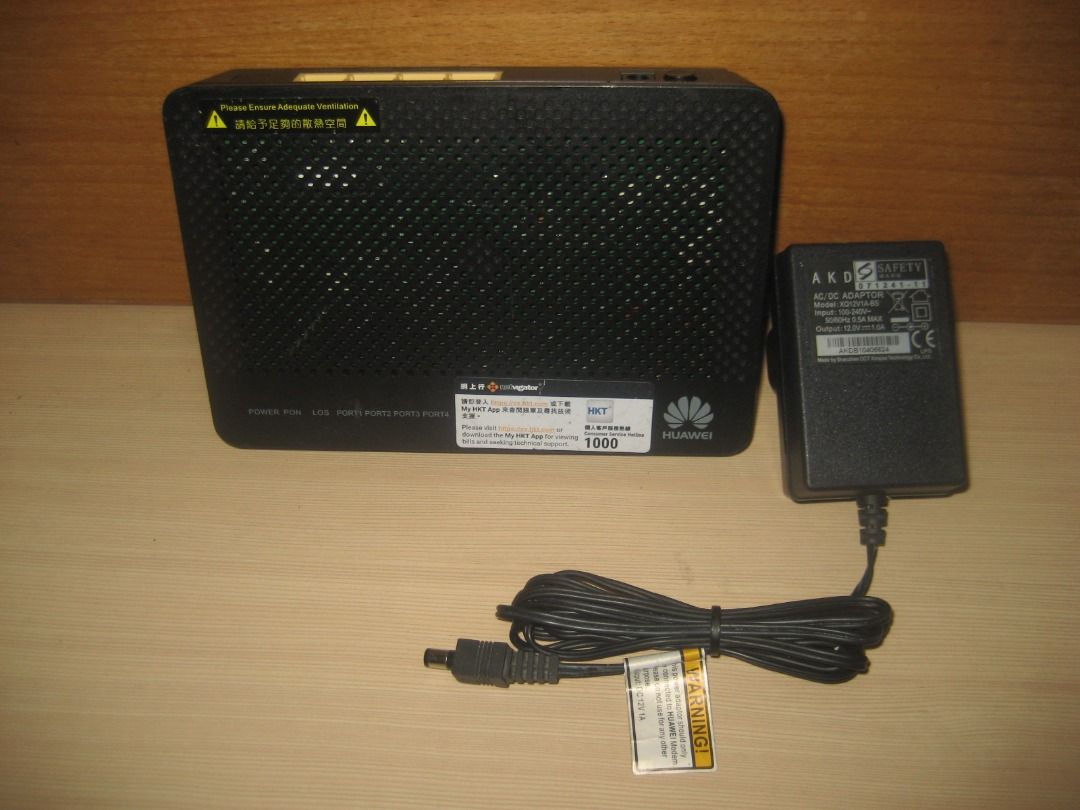 🌟🌟🌟 💯%原裝 HUAWEI 華為 EchoLife HG8040H5 光纖數據機 WiFi Router 連 【原裝】火牛 💥 適合還機 ...