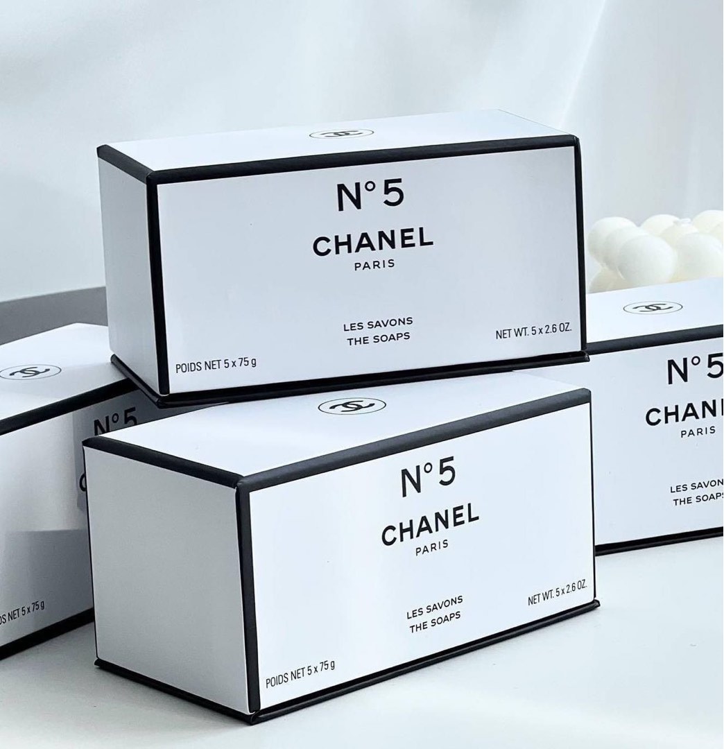 清貨💢 Chanel No 5 皂禮盒裝（5 x 75g), 傢俬＆家居, 家居清潔及護理