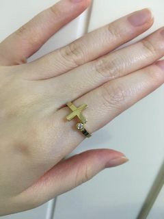 十字閃石開口戒指 cross ring