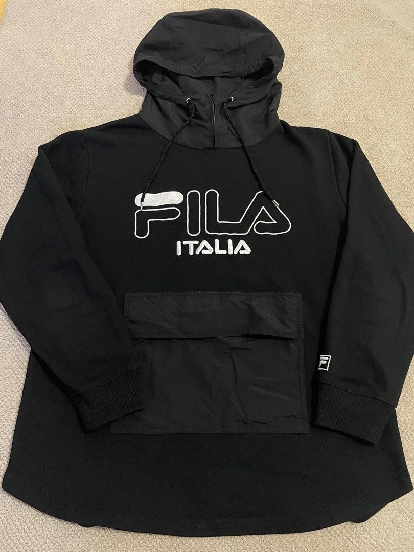 Fila ladislaus woven demi zip noir sales