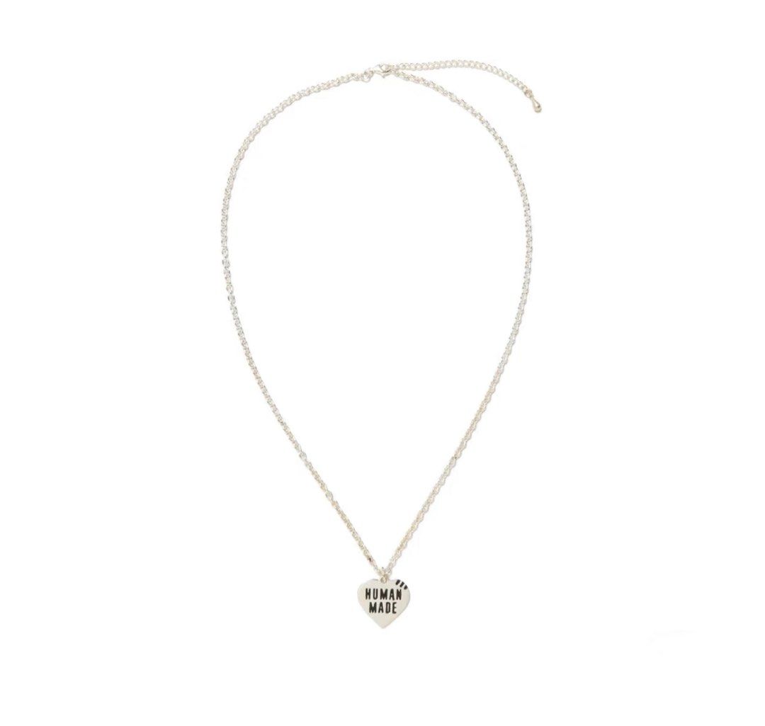 現貨] Human made 23SS Heart Silver Necklace, 名牌, 飾物及配件