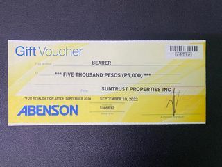 Abensons Gift Vouchers / Gift Certificate P10,000