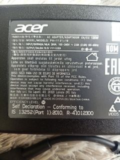 Acer Nitro 5  19.5v 6.92a Charger