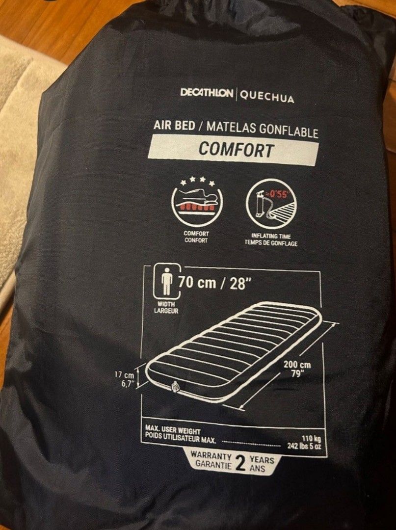 Decathlon Air bed, 運動產品, 行山及露營 Carousell