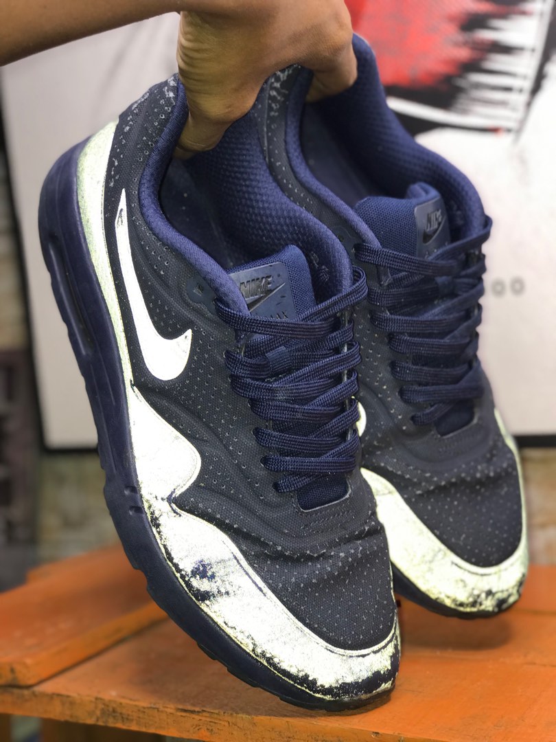 Air Max 1 Ultra Moire Navy Blue Men s Fashion Footwear