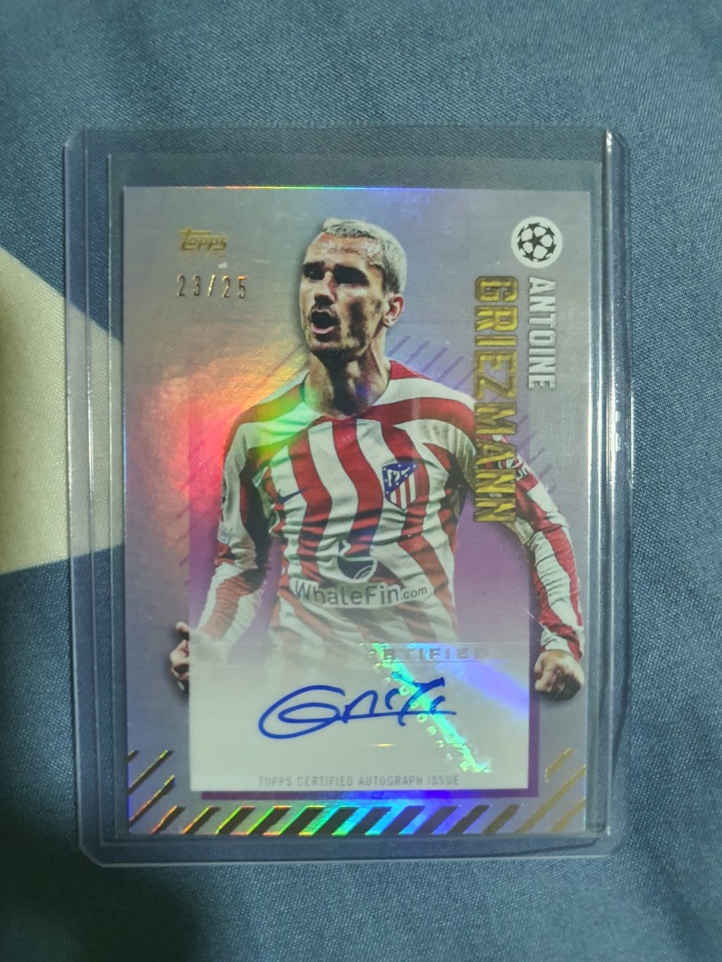 Antoine griezmann topps gold uefa 2022-2023 /25 autograph Atletico 