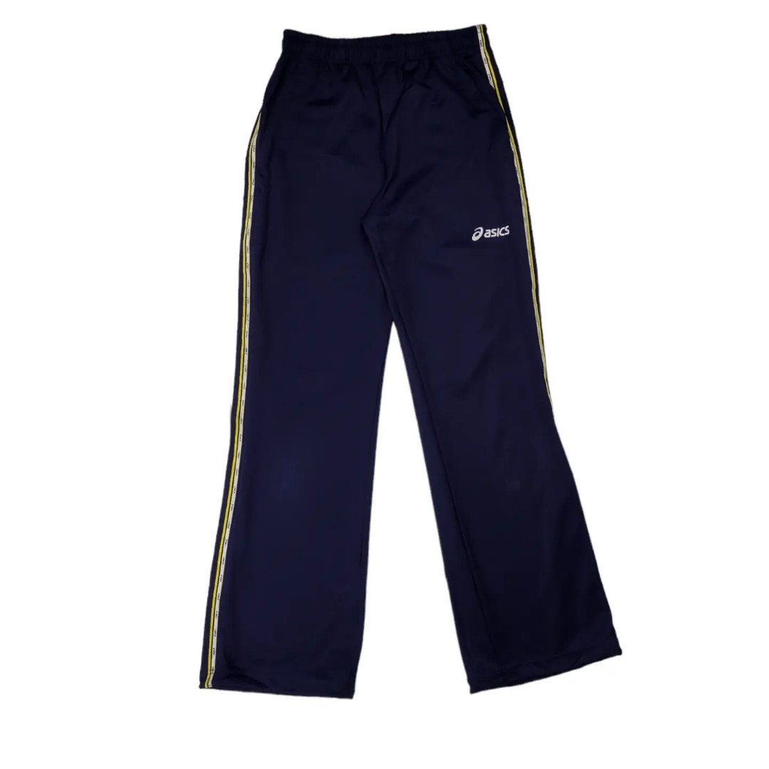 Asics Bootcut Fit Stretchable Track Pants Navy Blue, Men's Fashion ...