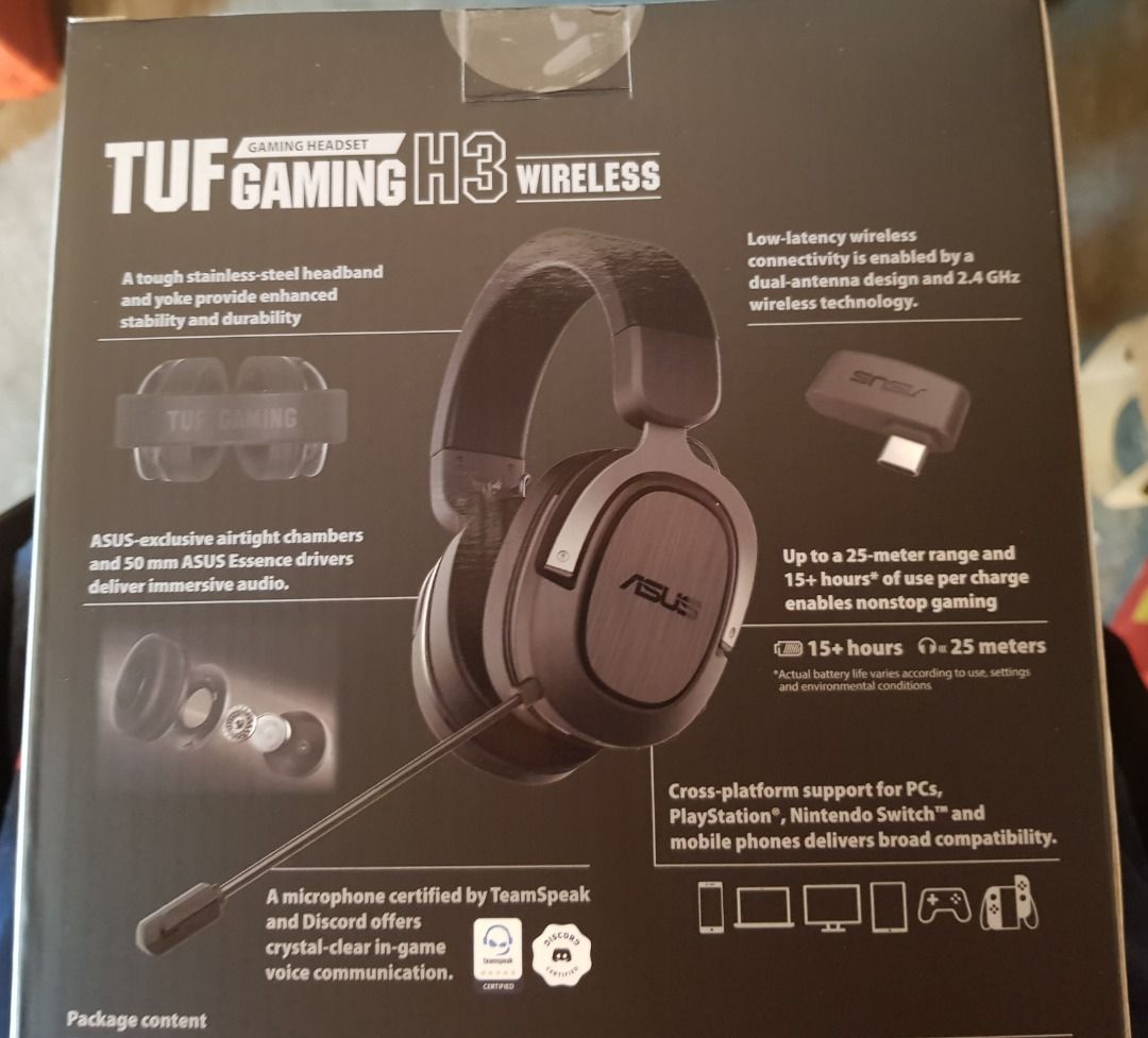 Asus Tuf H3 Wireless, Audio, Headphones & Headsets on Carousell