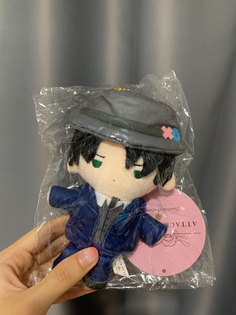 attack on titan / aot levi ackerman sanrio plush keychain toy, Hobbies & Toys, Memorabilia