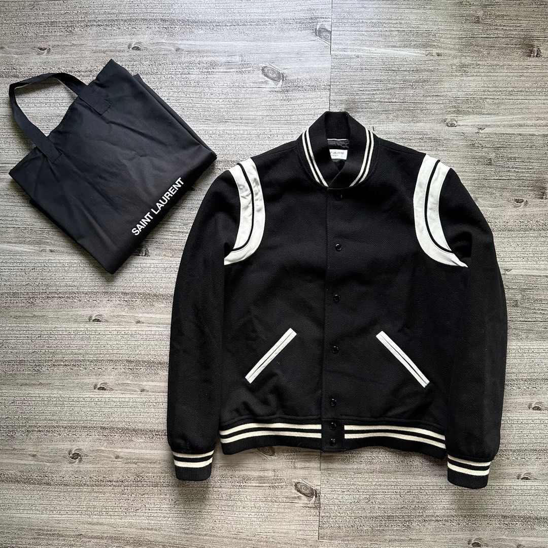 Saint laurent grey teddy jacket hotsell