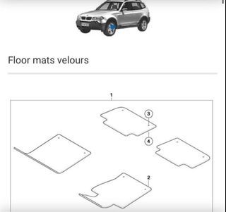 B M W X3 4-piece Floor Mats