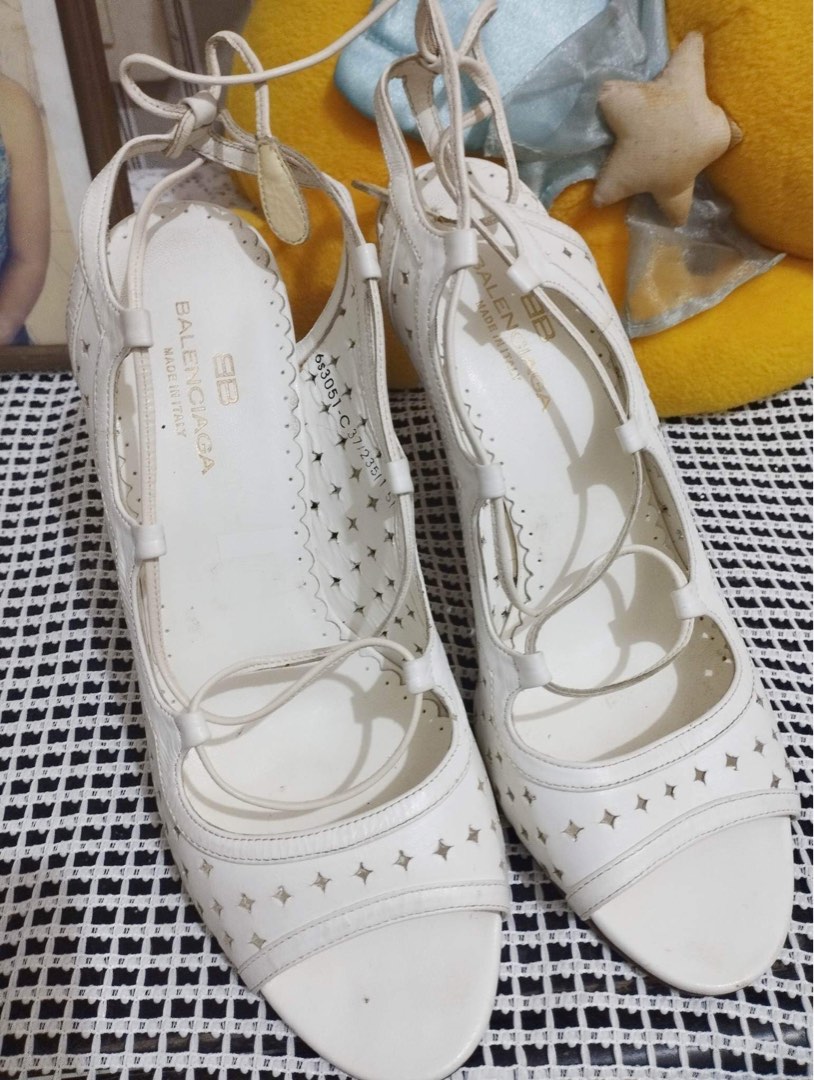 Balenciaga White Heels 37 on Carousell