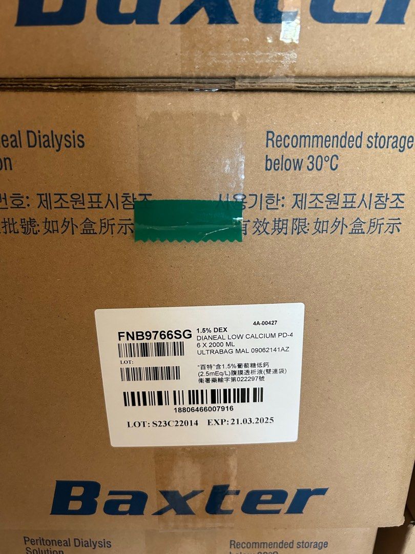 Baxter Peritoneal Dialysis Manual 1.5 and 2.5, Health & Nutrition