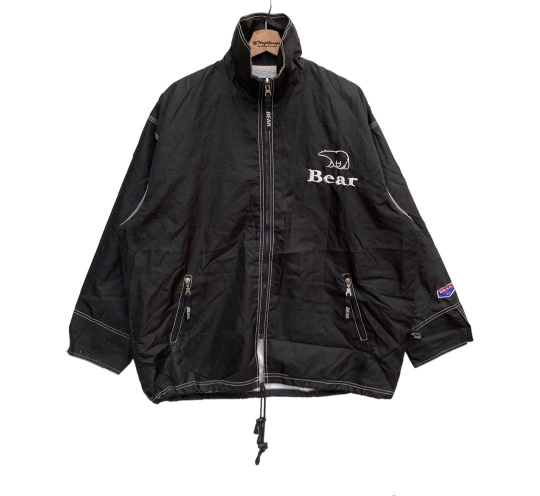 Bear USA Embroidered Big Logo Oversized Parka Windbreaker Jacket