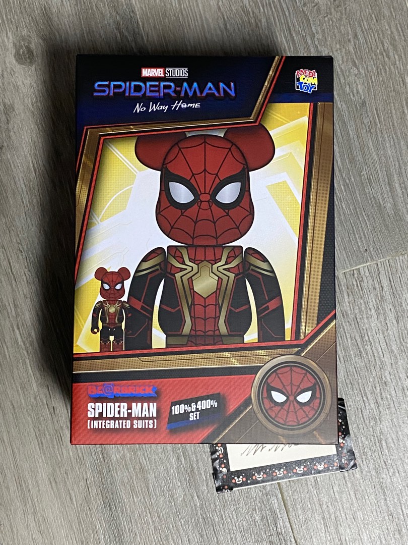 Bearbrick marvel spider man integrated suit 100 400, 興趣及遊戲