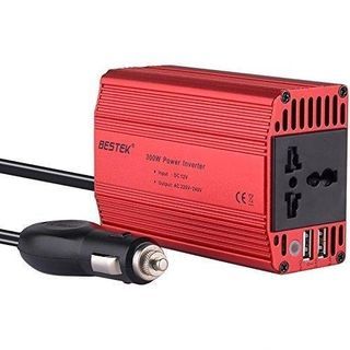 BESTEK 300W Power Inverter DC 12V to 230V AC Converter with AC Outlet and 3.1A Dual USB Car Charger
