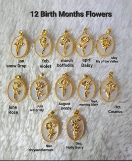 Birth Month Pendant in 18Karat Gold Setting