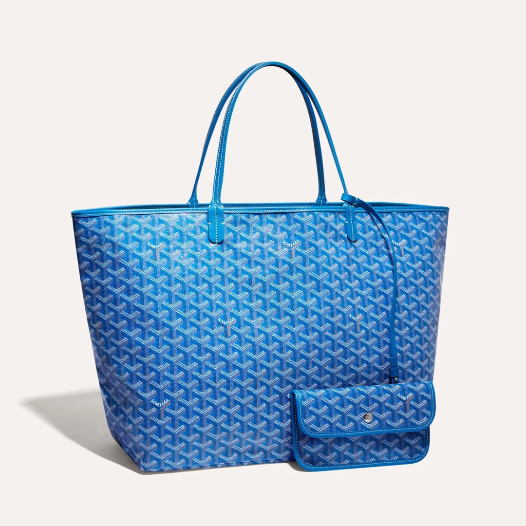 Like New GOYARD Artois PM Blue, Luxury, Bags & Wallets on Carousell