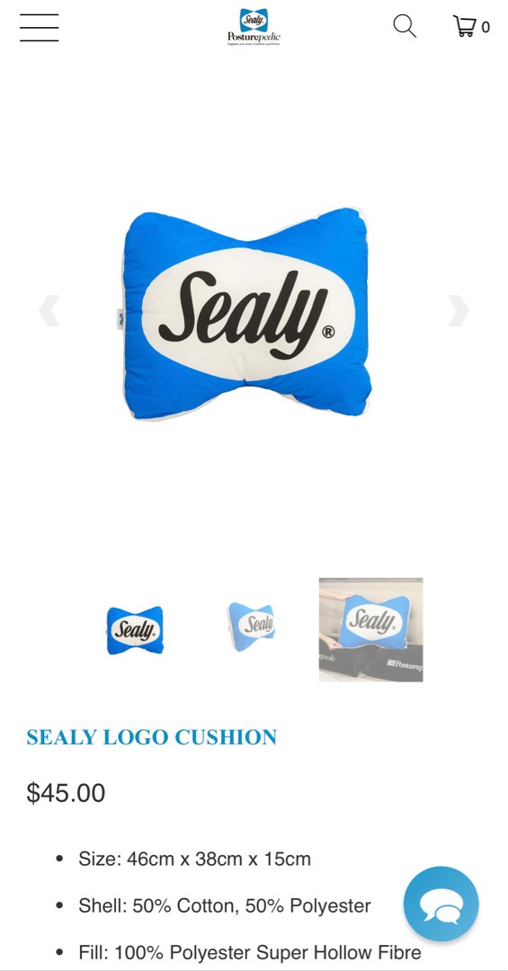 Brand New Sealy Logo Cushion, Furniture & Home Living, Bedding & Towels