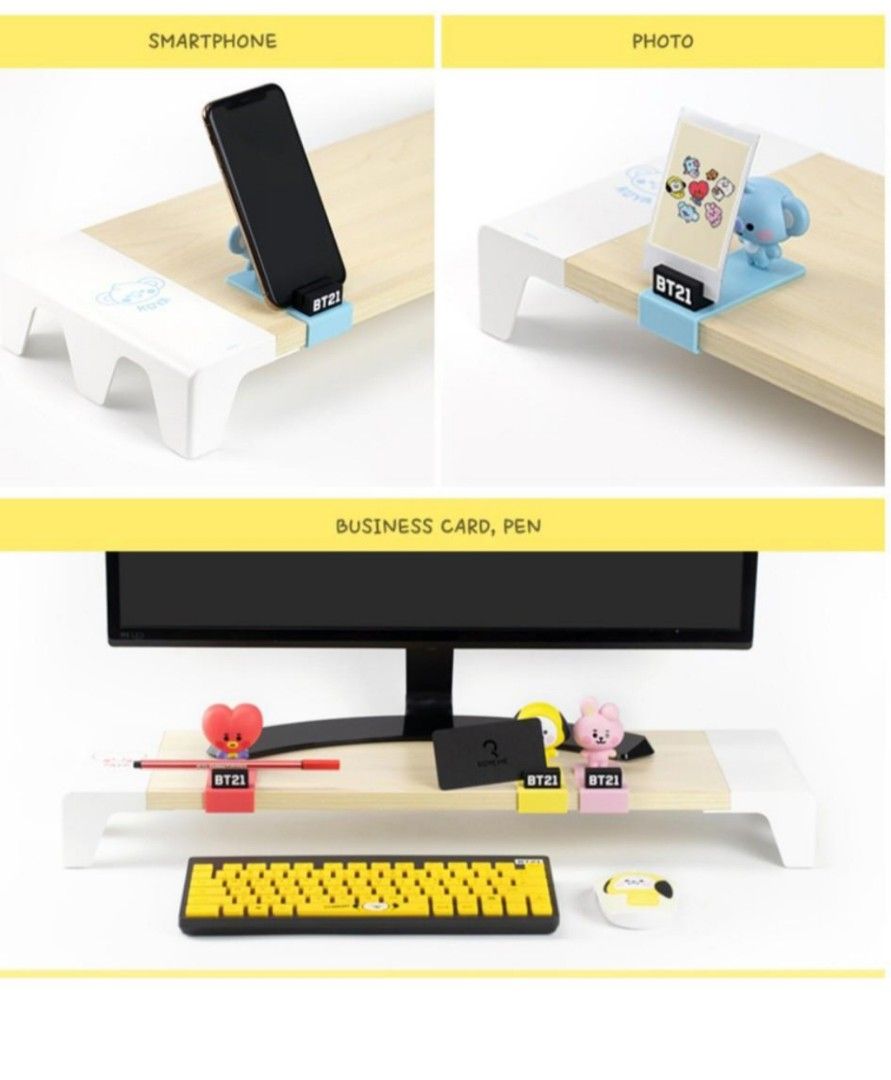 BT21 CHIMMY Monitor Stand with Figure Clip on Carousell