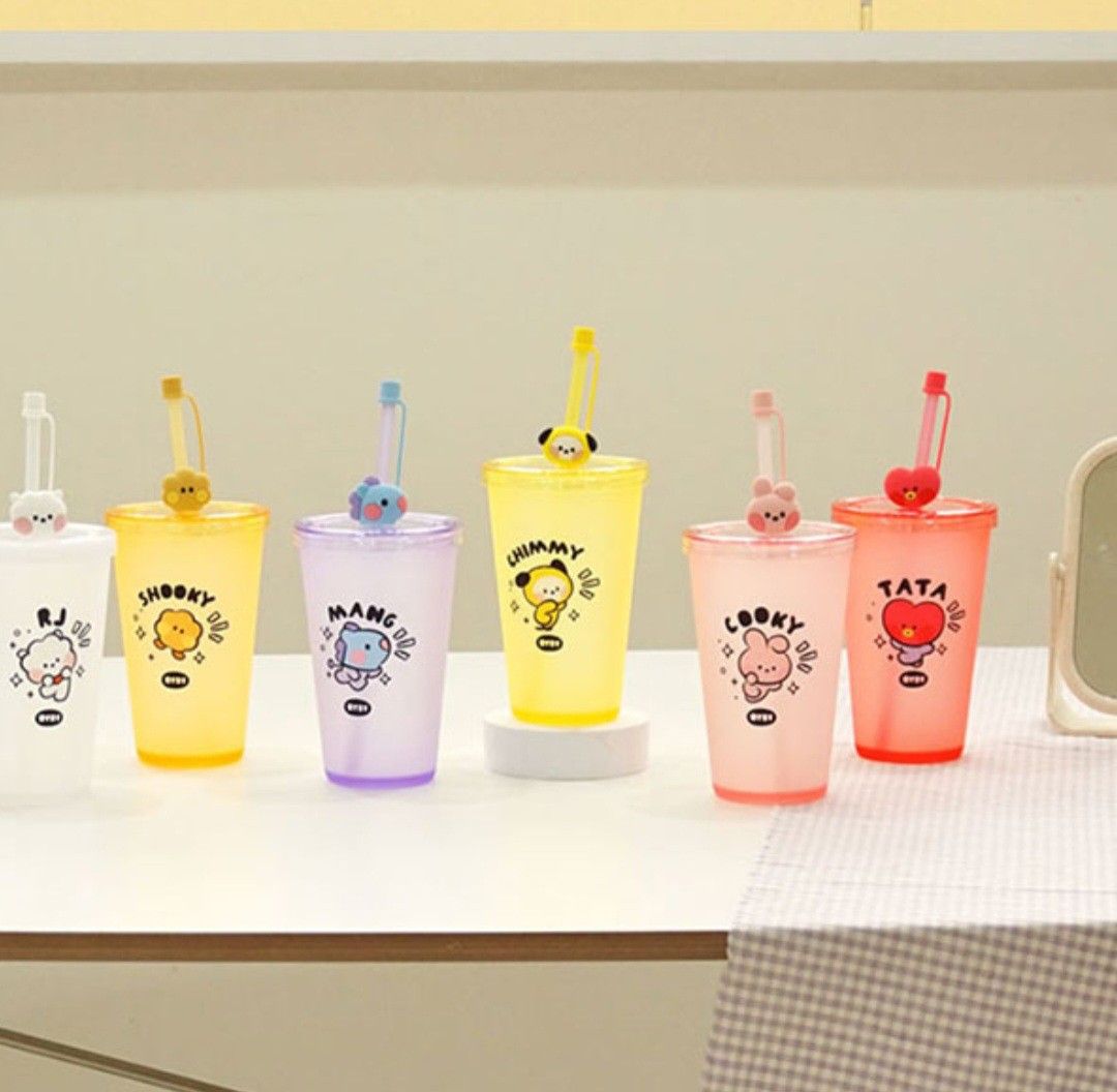 BT21 minini Tumbler /Water Bottle/ Straw Stopper/ Mug Cup MANG - Kmall24