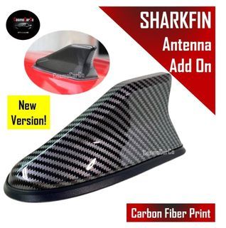 CARBON FIBER Sharkfin Signal Functional Decorative PVC With Water Proof Rubber Base Car Add On Exterior Automotive Accessories Automobile Accessory
