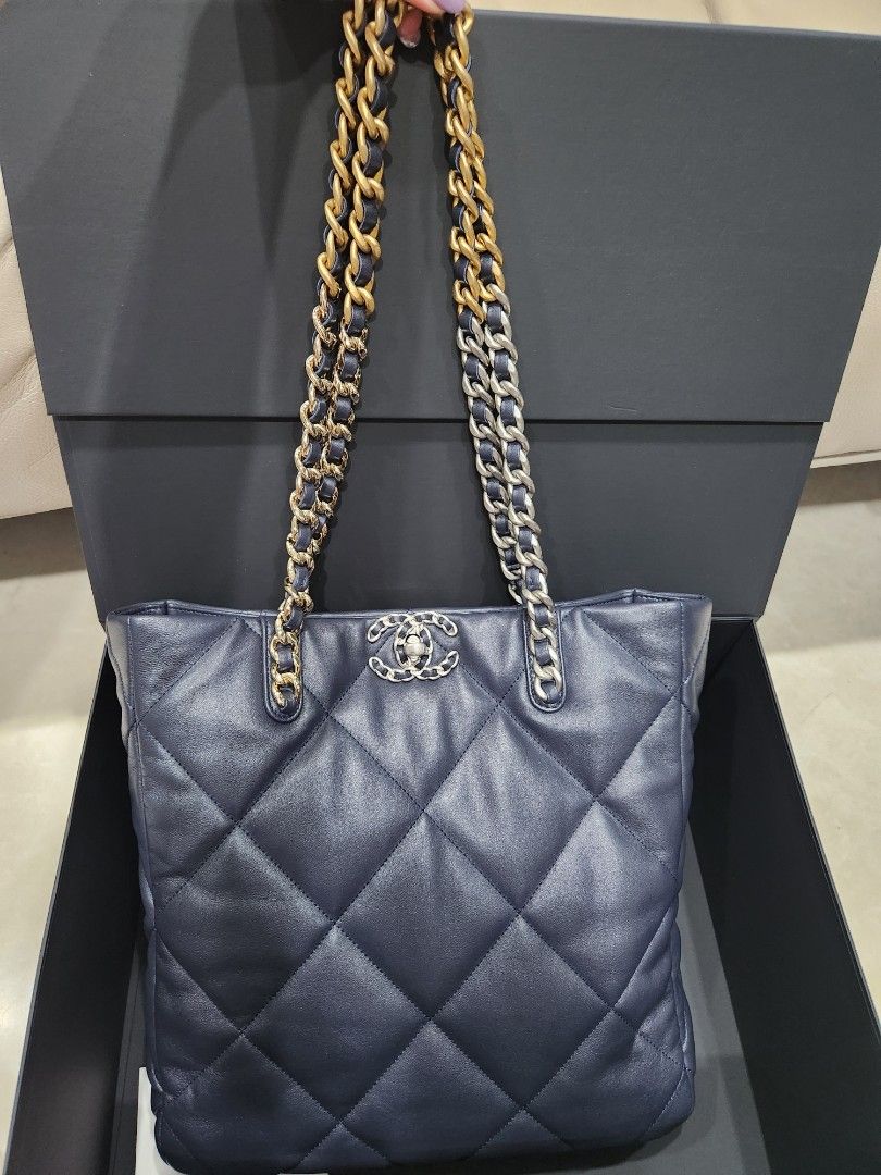 Chanel 19 Black with silver hardware (small size), Luxury, Bags & Wallets  on Carousell