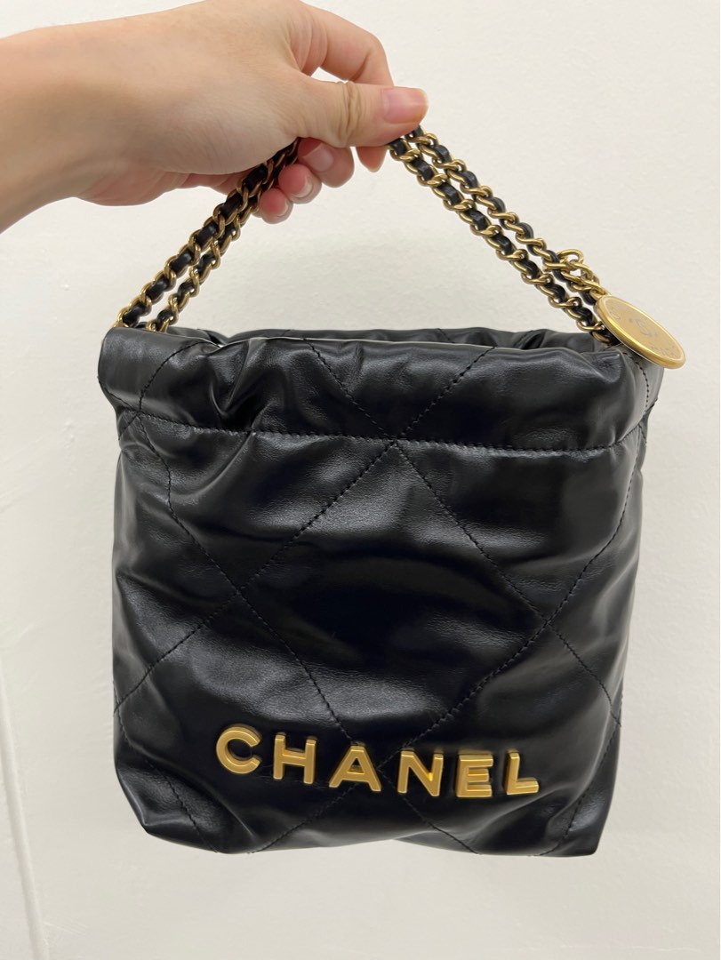 Chanel 22 Mini Black, Luxury, Bags & Wallets on Carousell