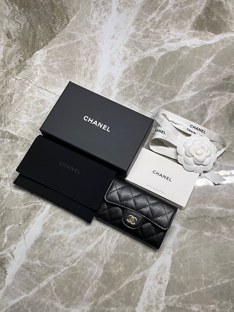 Chanel classic card holder in black GHW, Luxury, Bags & Wallets on