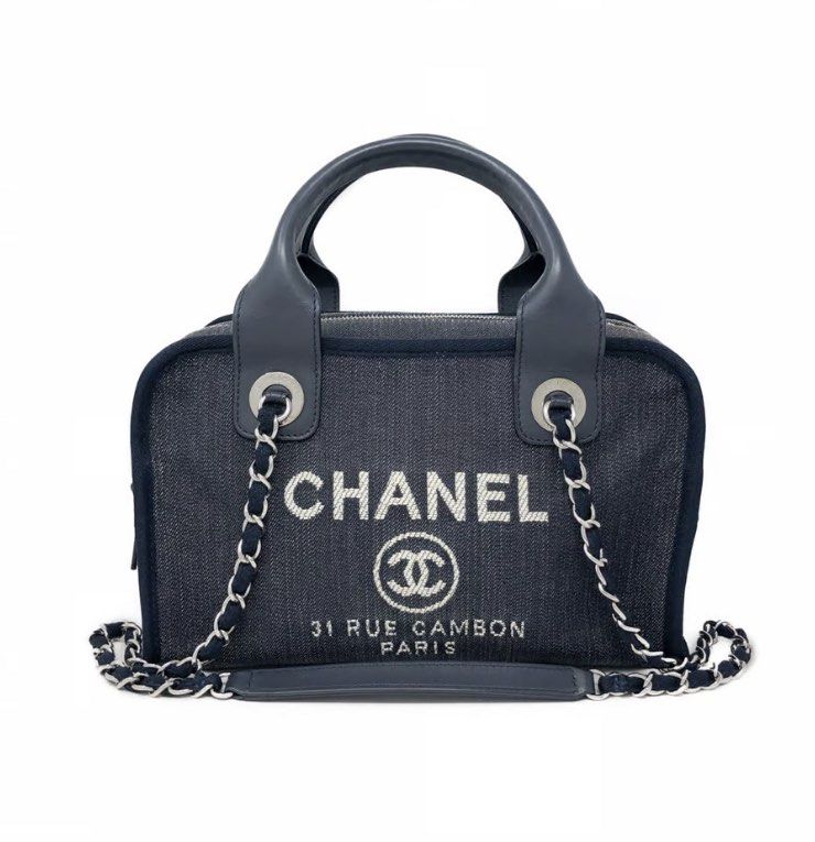 Chanel Deauville Bowling Bag, Luxury, Bags & Wallets on Carousell