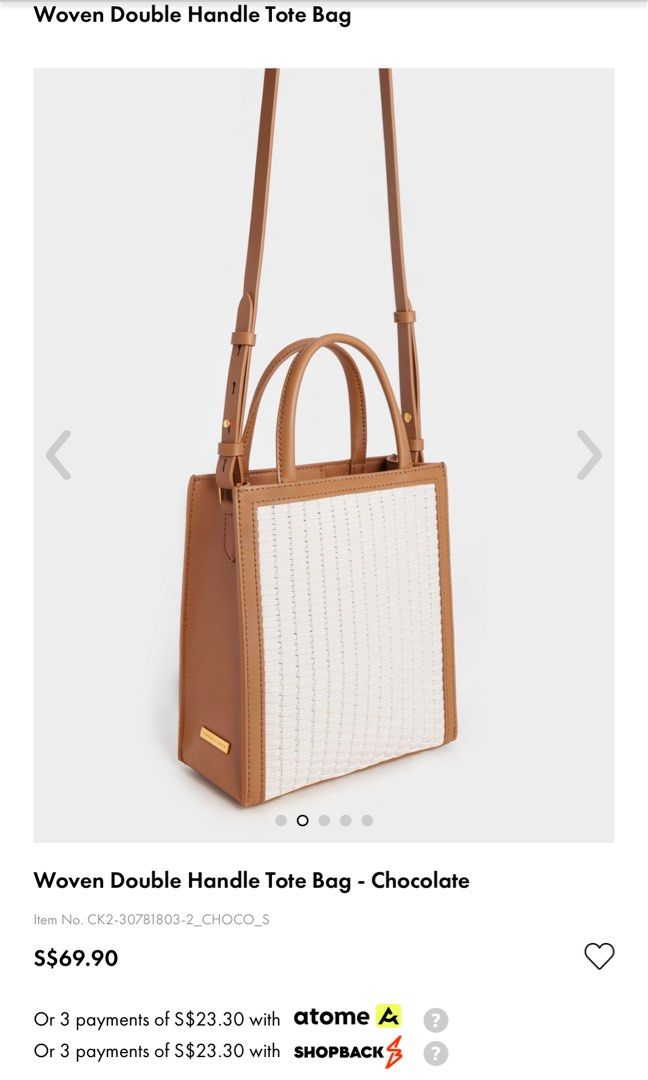 Charles and discount keith woven bag