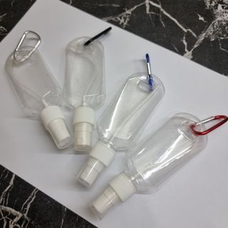 Clear Plastic Spray Bottle With Chain and Cap