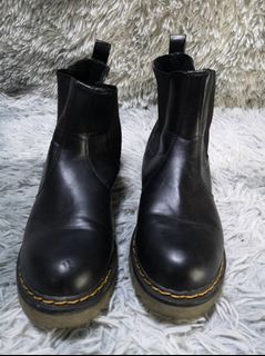 Closshi Black Leather Fashion Boots