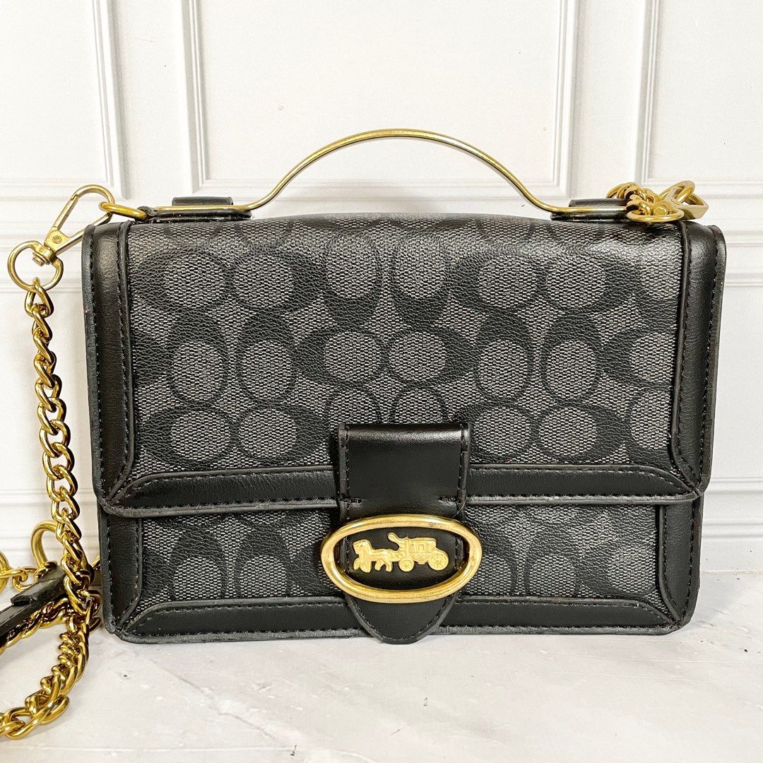 Coach Bag Riley In Signature Canvas Coach Riley Top Handle 18