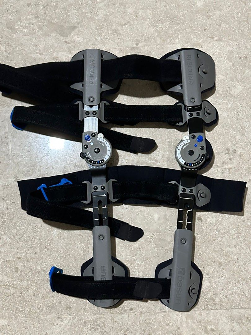 Crutches and knee brace, Health & Nutrition, Braces, Support