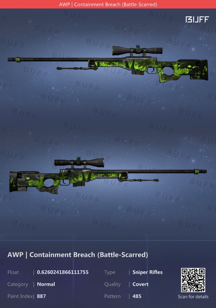 AWP  Containment Breach (Well-Worn) - Counter-Strike 2 - Skinport