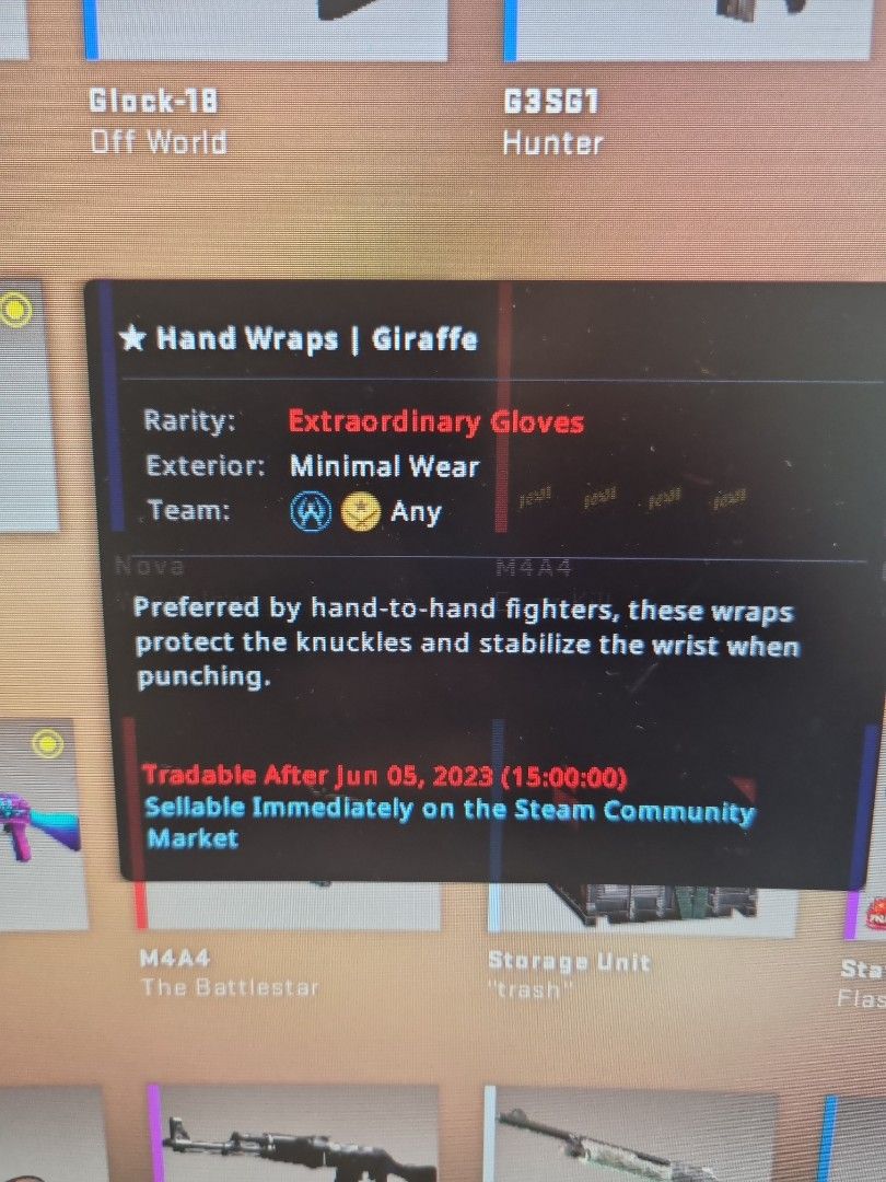 CSGO Hand Wraps Giraffe Mw, Video Gaming, Video Games, Others on Carousell