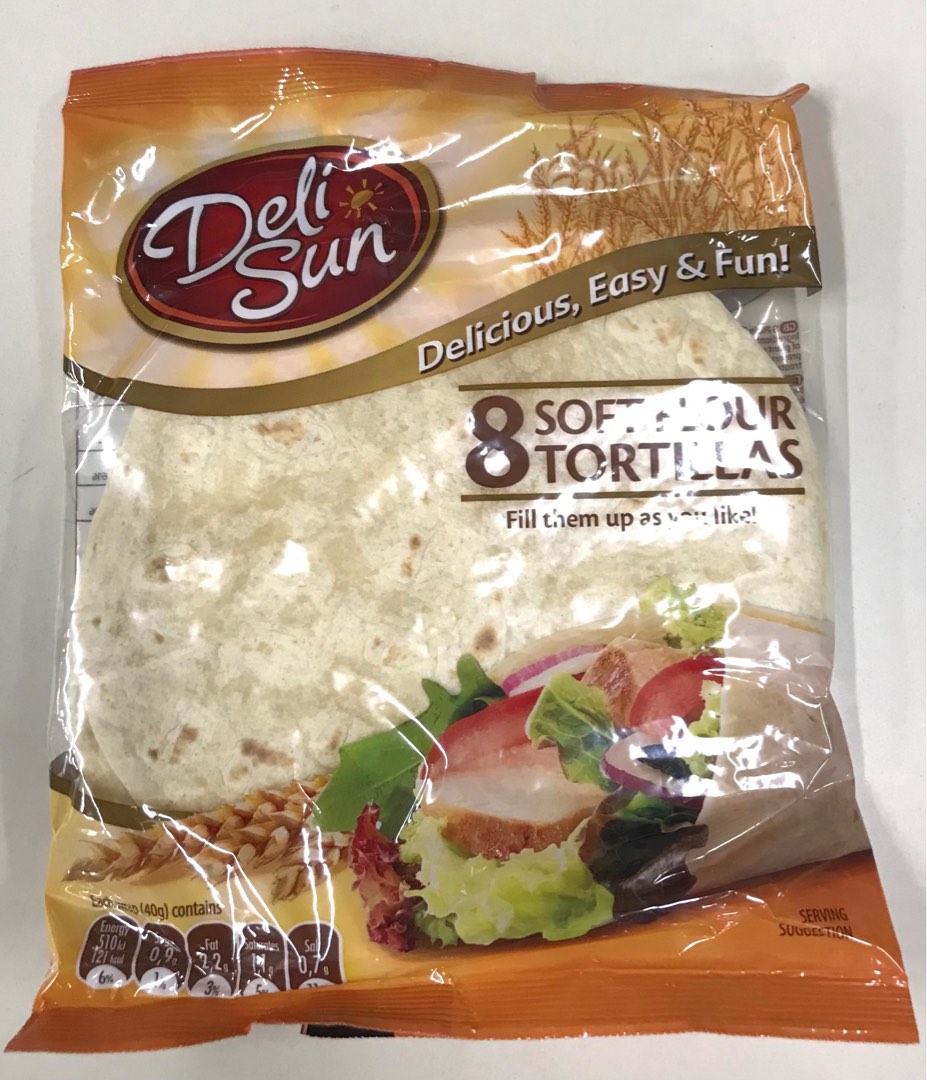 Deli Sun 8 Soft Flour Tortillas 320g Tortilla Wraps, Food & Drinks