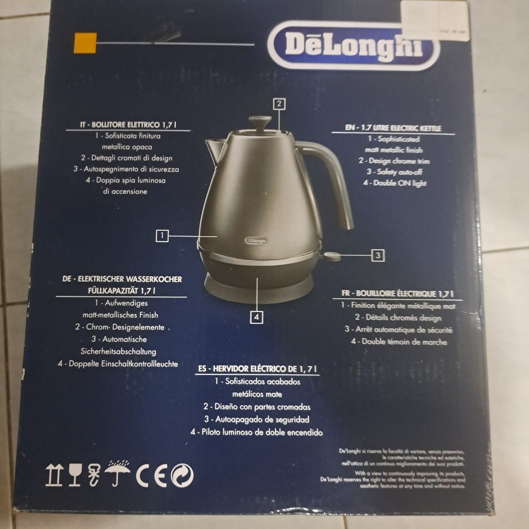 Delonghi Electric Kettle, TV & Home Appliances, Kitchen Appliances
