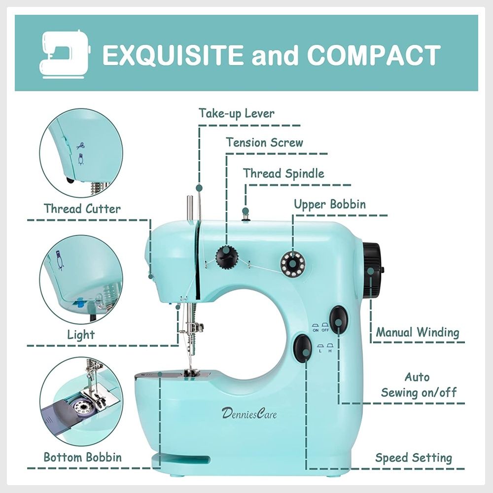  DenniesCare Mini Sewing Machine Handheld Sewing