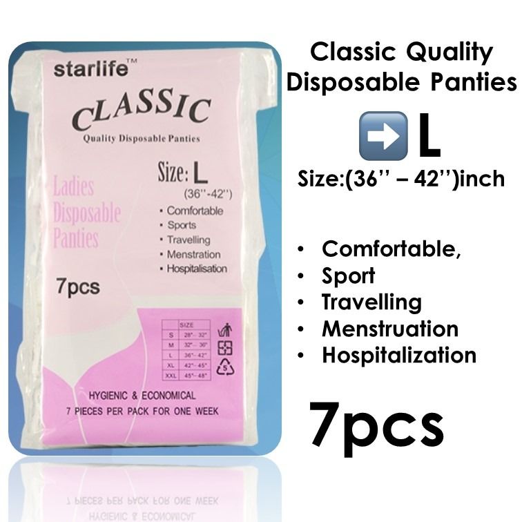 28 Piece Disposable Briefs Non-woven Fabric Plus Size For Pregnant
