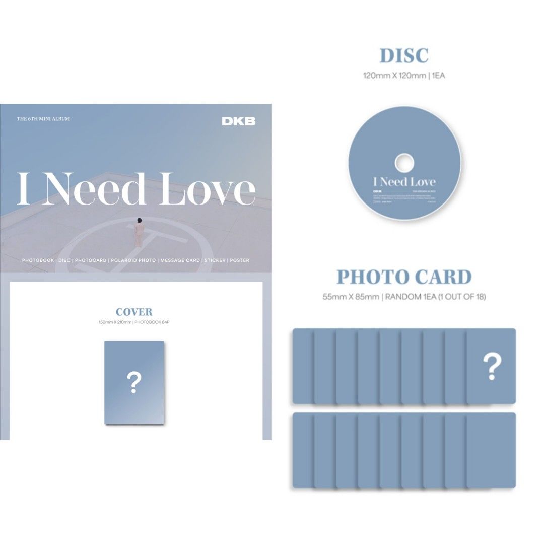DKB - the 6th Mini Album [I Need Love], Hobbies & Toys, Collectibles