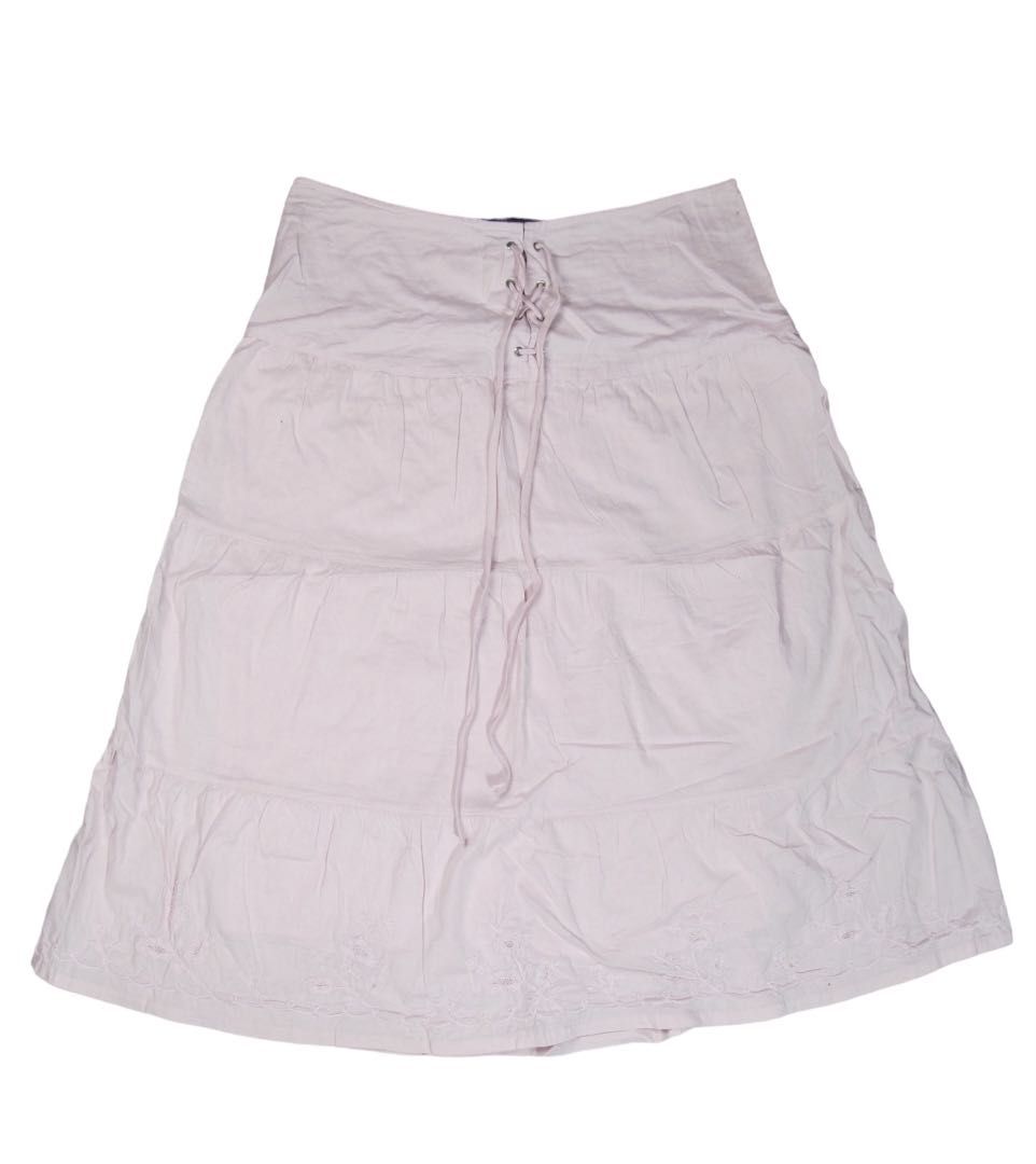 Dorothy perkins white linen skirt discount